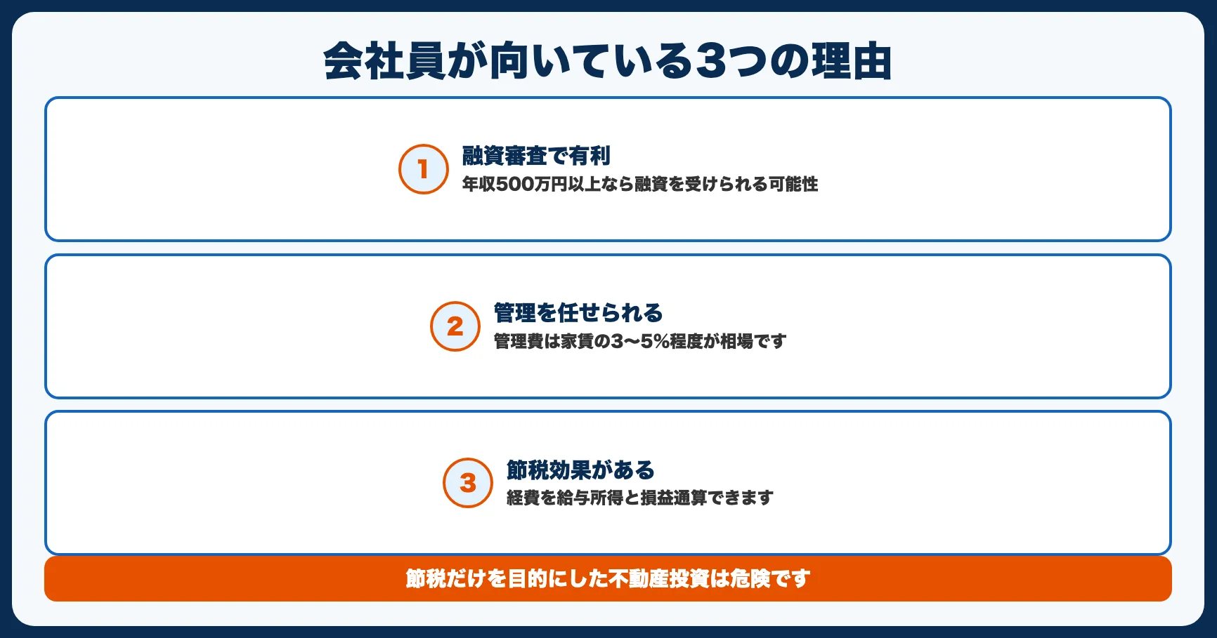 サラリーマンが不動産投資に向いている3つの理由