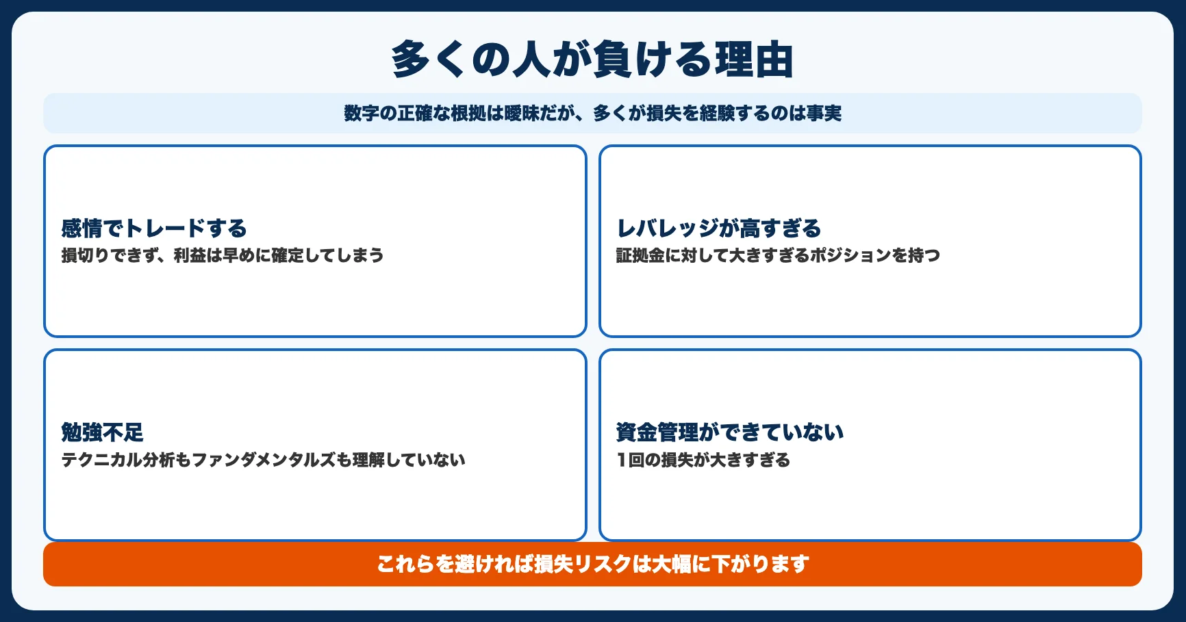 やめとけ理由2：「9割が負ける」は本当？