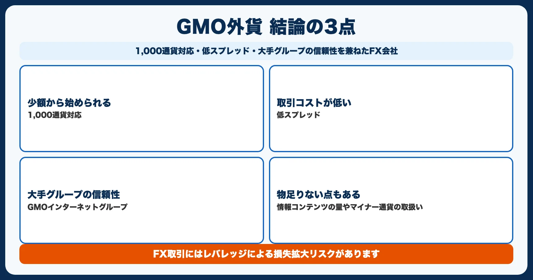 【結論】GMO外貨は「FX初心者の最初の1口座」として有力な選択肢
